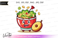 Happy salad bowl with spinning top Product Image 1