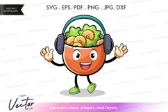 Dancing tomato with salad headphones Product Image 1