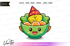 Happy fruit bowl with hat Product Image 1
