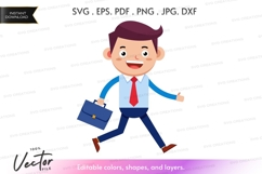 Businessman running with briefcase Product Image 1