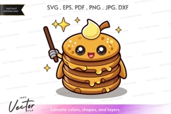 Stack of pancakes with whisk Product Image 1