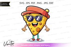 Cool pizza slice character Product Image 1