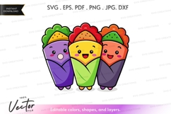 Three colorful vegetable friends Product Image 1