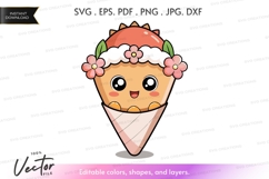 Cute strawberry ice cream cone Product Image 1