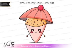 Ice cream with umbrella clipart Product Image 1