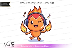 Dancing flame listening to music Product Image 1