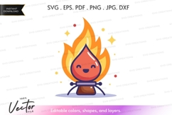 Campfire with smiling flame Product Image 1