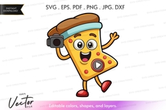 Pizza photographer vector silhouette clipart Product Image 1