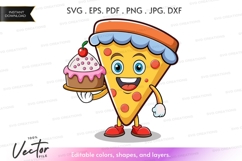 Pizza slice holding cupcake Product Image 1