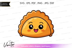 Cute dumpling vector silhouette clipart Product Image 1