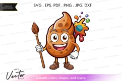 Happy paint drop character Product Image 1
