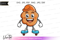 Skateboarding peanut character Product Image 1