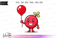 Happy radish with balloon Product Image 1