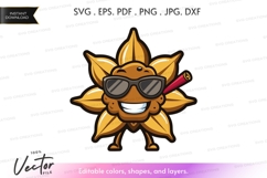 Cool marijuana leaf character Product Image 1