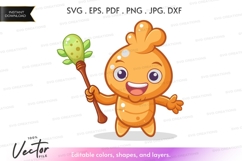 Chef carrot vector silhouette clipart Product Image 1