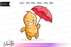 Happy peanut with umbrella Product Image 1