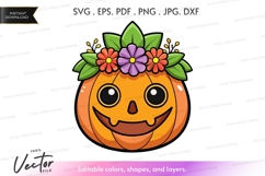 Pumpkin with floral crown Product Image 1