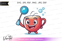 Happy coffee cup with steam Product Image 1