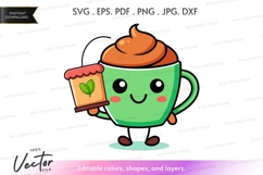 Cute coffee mug with whipped cream Product Image 1