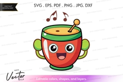 Happy drum clipart Product Image 1