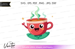 Cute coffee cup with steam Product Image 1