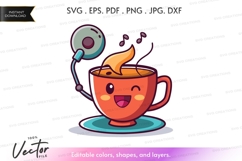 Happy coffee cup singing Product Image 1