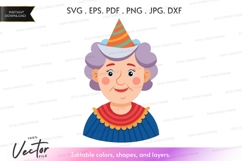 Joyful clown silhouette clipart Product Image 1