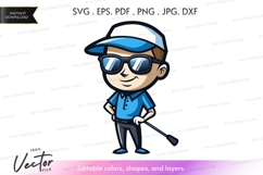 Caretaker character vector silhouette clipart Product Image 1