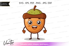 Happy acorn character Product Image 1