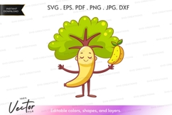 Happy banana tree character Product Image 1