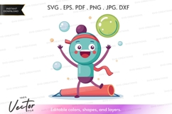 Happy robot juggling bubbles Product Image 1