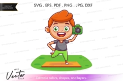 Happy boy with camera Product Image 1