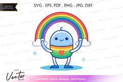 Happy robot under rainbow Product Image 1