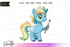 Rainbow dash vector silhouette Product Image 1