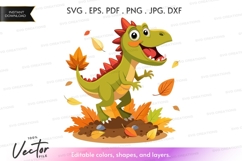 Vector silhouette of a dinosaur Product Image 1
