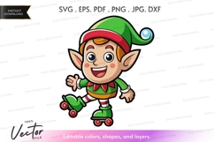 Cheerful elf skating Product Image 1