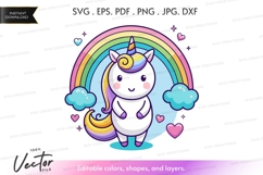 Magical unicorn with rainbow Product Image 1