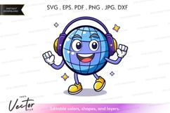 Happy globe listening to music Product Image 1