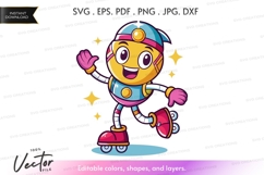 Happy roller skating robot Product Image 1