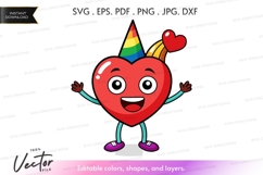 Celebrating heart vector silhouette Product Image 1