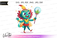 Vector silhouette of a whimsical fairy character Product Image 1