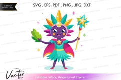 Magical flower fairy vector silhouette Product Image 1