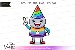 Celebrating water drop vector silhouette Product Image 1