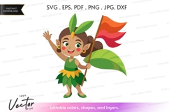 Vector silhouette of a cheerful fairy Product Image 1