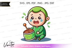 Crying baby playing drum Product Image 1