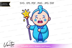 Magical baby vector silhouette Product Image 1