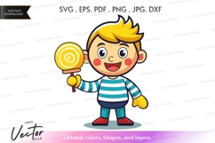 Happy boy with lollipop Product Image 1