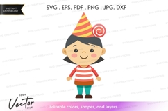 Happy birthday kid vector silhouette Product Image 1