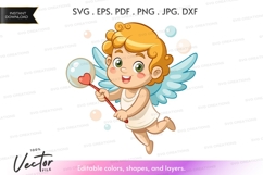 Cute angel blowing bubbles Product Image 1