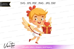 Cupid holding a gift box Product Image 1
